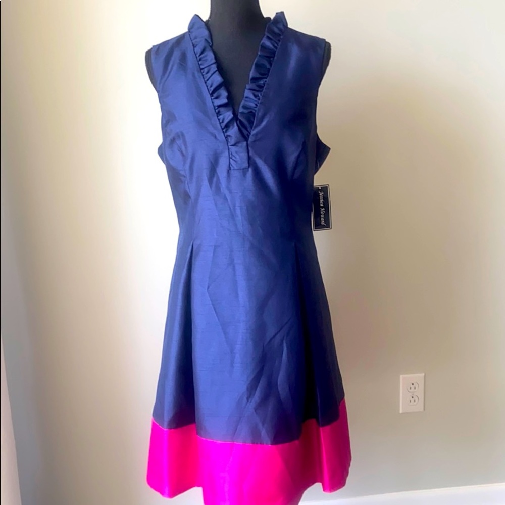 Jessica Howard NWT size 16 ruffle neckline dress